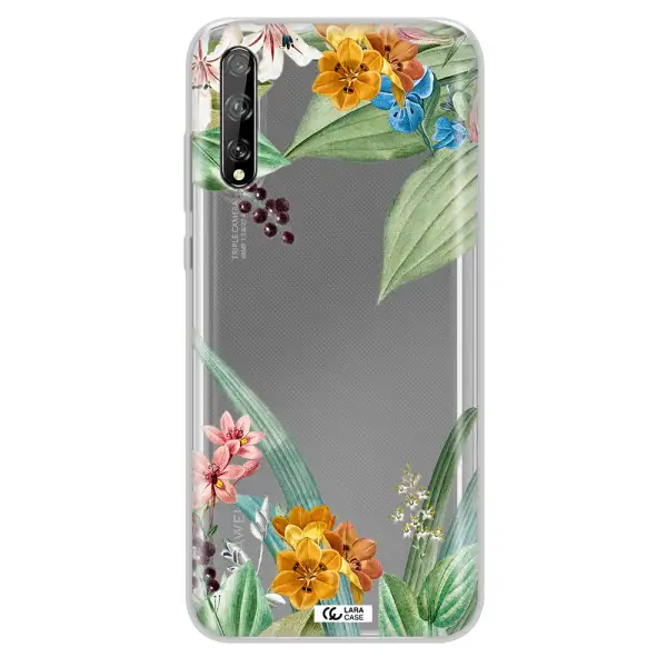 Summer Flower Vector Huawei P Smart S Clear TPU Case