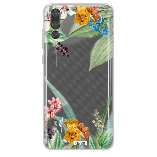 Summer Flower Vector Huawei P20 Pro Clear TPU Case
