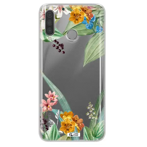 Summer Flower Vector Huawei P30 Lite Clear TPU Case