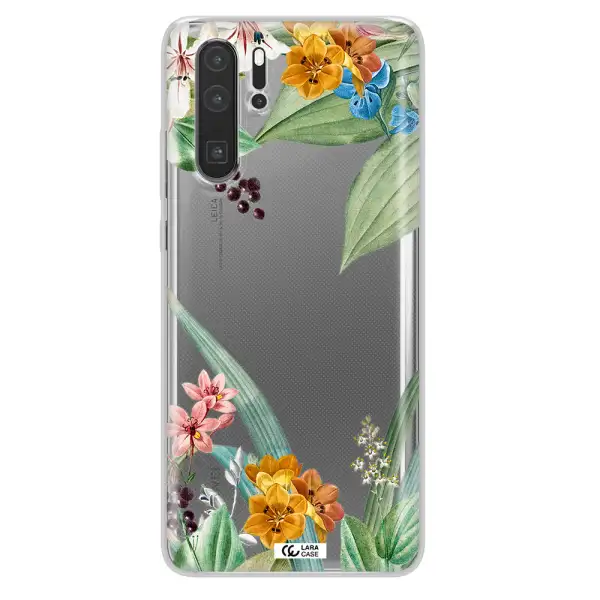 Summer Flower Vector Huawei P30 Pro Clear TPU Case