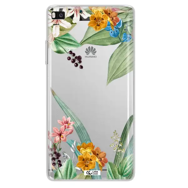 Summer Flower Vector Huawei P8 Clear TPU Case