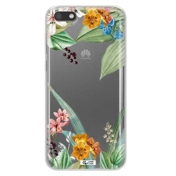 Summer Flower Vector Huawei Y5 2018 Clear TPU Case
