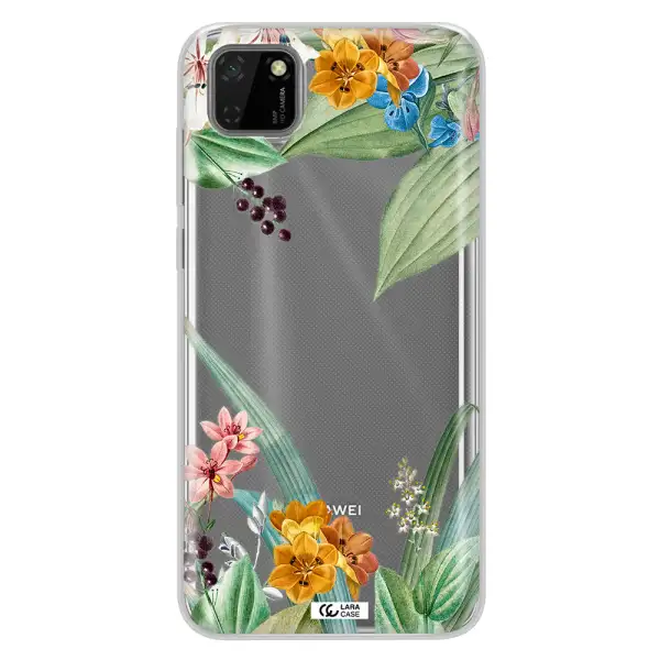 Summer Flower Vector Huawei Y5P Clear TPU Case