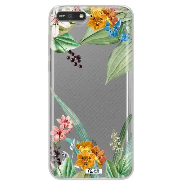 Summer Flower Vector Huawei Y6 2018 Clear TPU Case