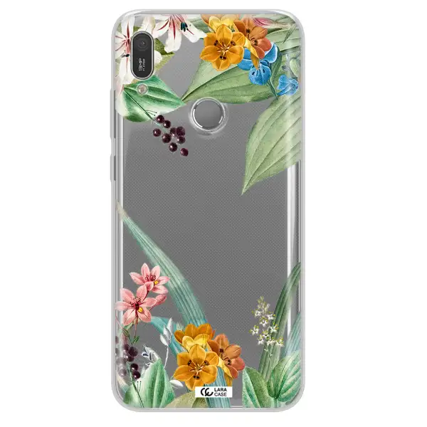 Summer Flower Vector Huawei Y6 2019 Clear TPU Case