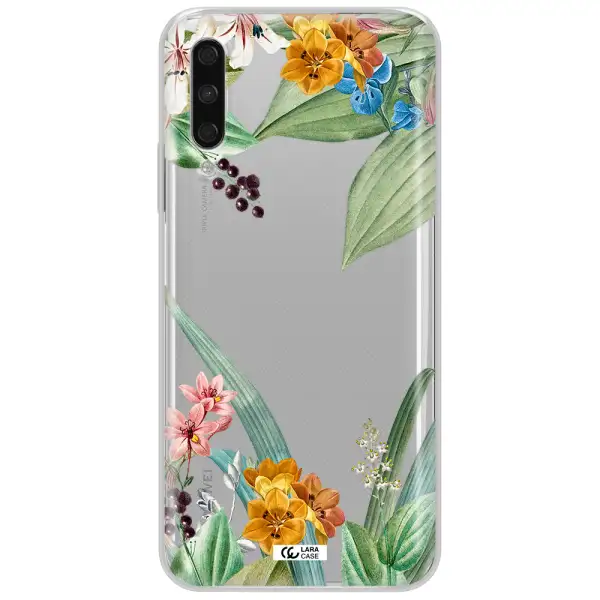 Summer Flower Vector Huawei Y9S Clear Tpu Case