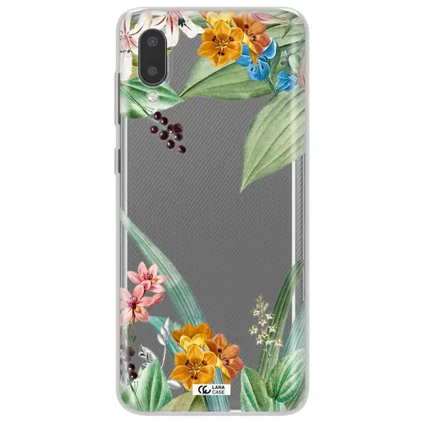 Summer Flower Vector Samsung A02 Clear TPU Case