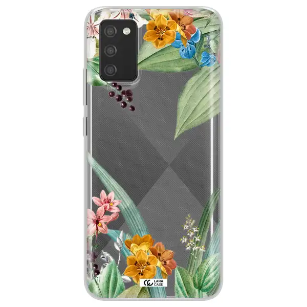 Summer Flower Vector Samsung A02S Clear TPU Case