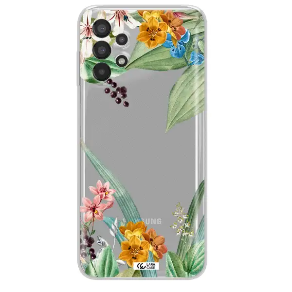 Summer Flower Vector Samsung A13 Clear TPU Case