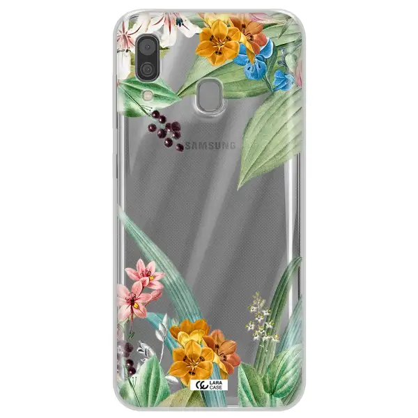 Summer Flower Vector Samsung A30 Clear TPU Case