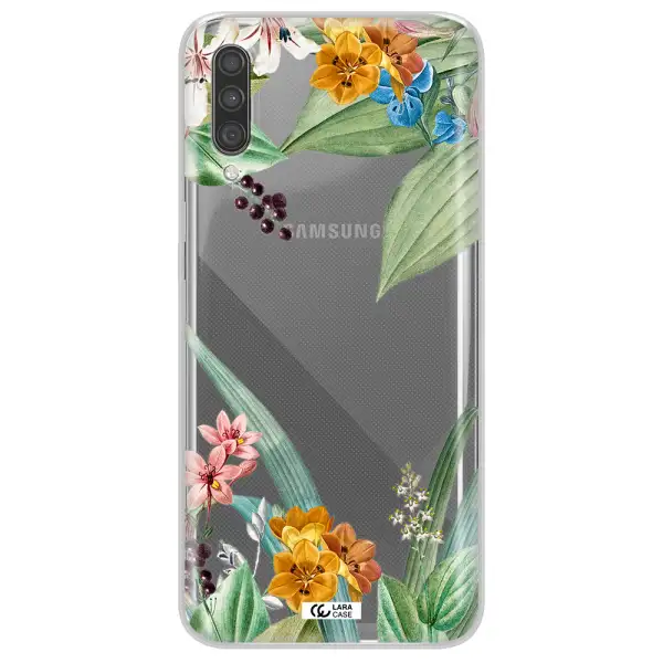 Summer Flower Vector Samsung A30S Clear TPU Case