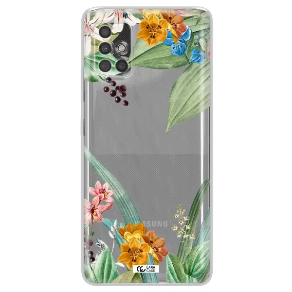 Summer Flower Vector Samsung A40S Clear Tpu Case