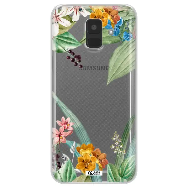Summer Flower Vector Samsung A6 Clear TPU Case