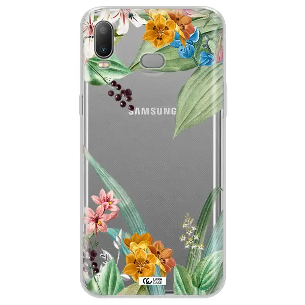 Summer Flower Vector Samsung A6S Clear TPU Case