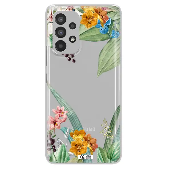 Summer Flower Vector Samsung A73 Clear TPU Case