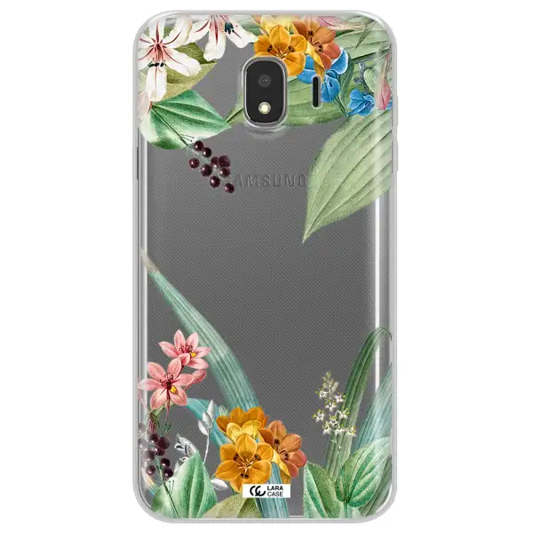 Summer Flower Vector Samsung J4 Clear TPU Case