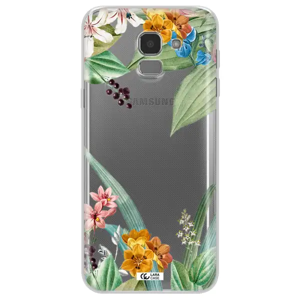 Summer Flower Vector Samsung J6 Clear TPU Case