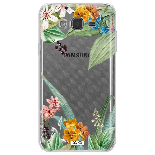Summer Flower Vector Samsung J7 Clear TPU Case