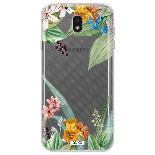 Summer Flower Vector Samsung J7 Pro Clear TPU Case