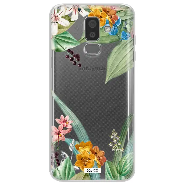 Summer Flower Vector Samsung J8 Clear TPU Case