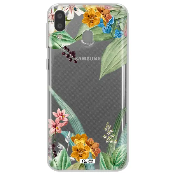 Summer Flower Vector Samsung M20 Clear TPU Case