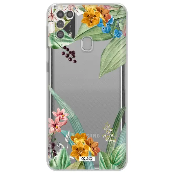 Summer Flower Vector Samsung M31 Clear TPU Case