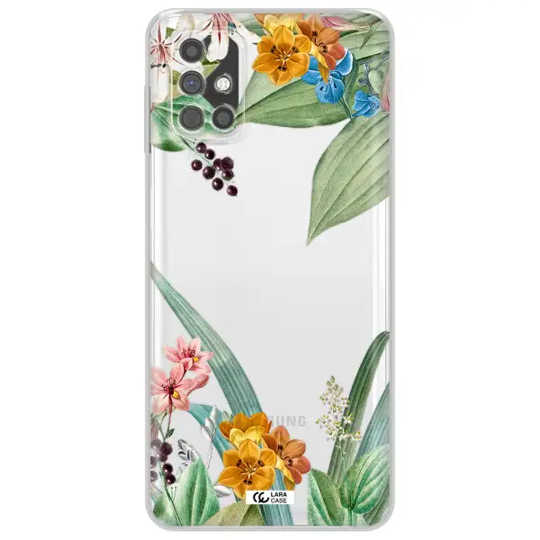 Summer Flower Vector Samsung M51 Clear TPU Case