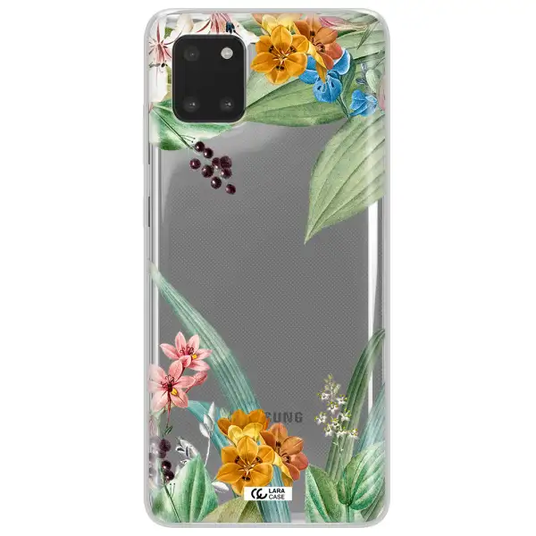 Summer Flower Vector Samsung Note 10 Lite Clear TPU Case
