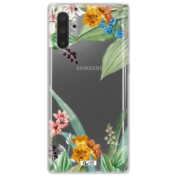 Summer Flower Vector Samsung Note 10 Plus Clear TPU Case