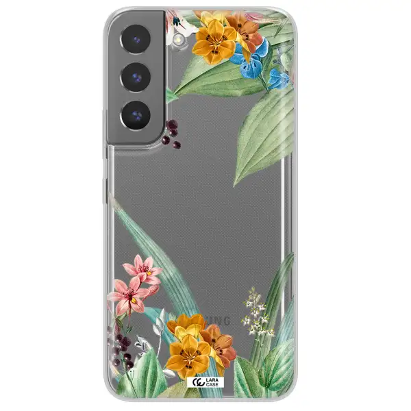Summer Flower Vector Samsung S 22 Clear TPU Case