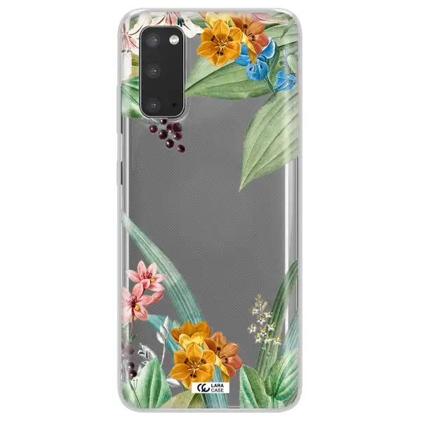 Summer Flower Vector Samsung S20 Clear TPU Case