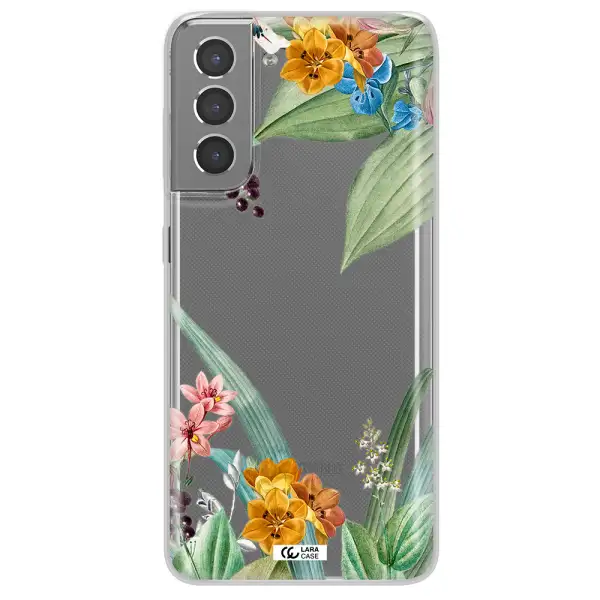 Summer Flower Vector Samsung S21 Clear TPU Case