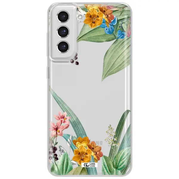Summer Flower Vector Samsung S21 Fe Clear Tpu Case