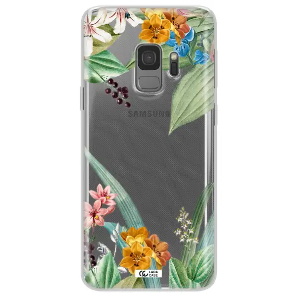 Summer Flower Vector Samsung S9 Clear TPU Case