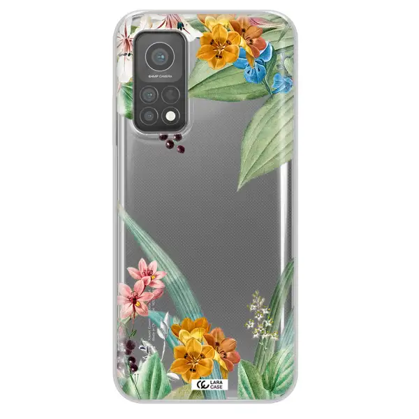 Summer Flower Vector Xiaomi Mi 10 T Pro Clear TPU Case