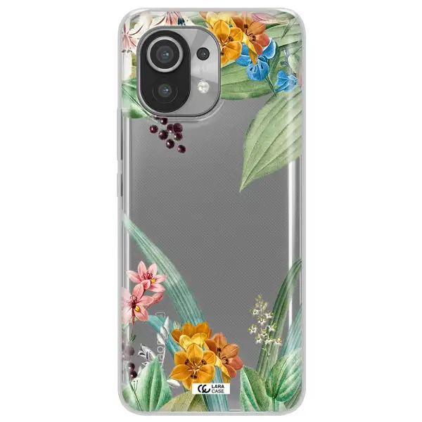 Summer Flower Vector Xiaomi Mi 11 Clear TPU Case