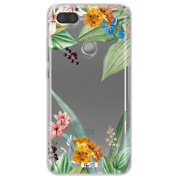 Summer Flower Vector Xiaomi Mi 8 Lite Clear TPU Case