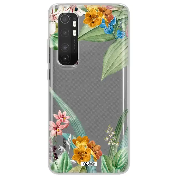 Summer Flower Vector Xiaomi Mi Note 10 Lite Clear TPU Case