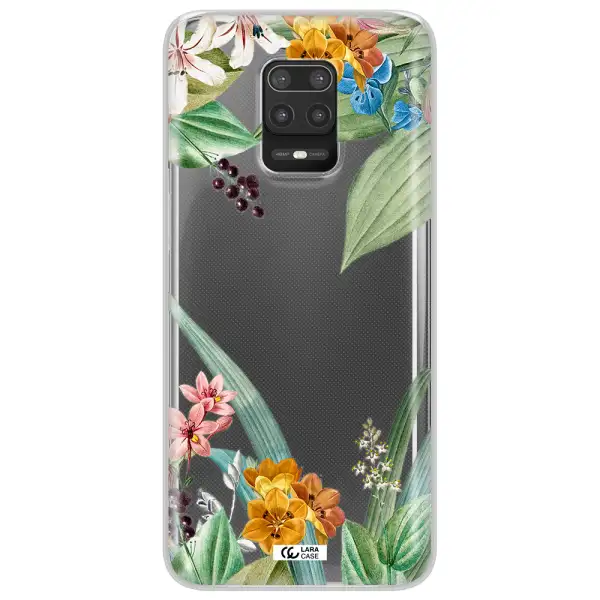 Summer Flower Vector Xiaomi Note 9S Clear TPU Case