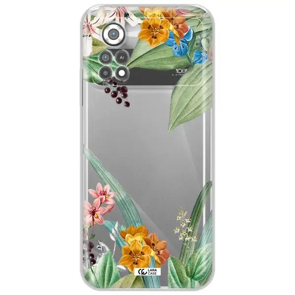 Summer Flower Vector Xiaomi Poco X4 Pro Clear TPU Case
