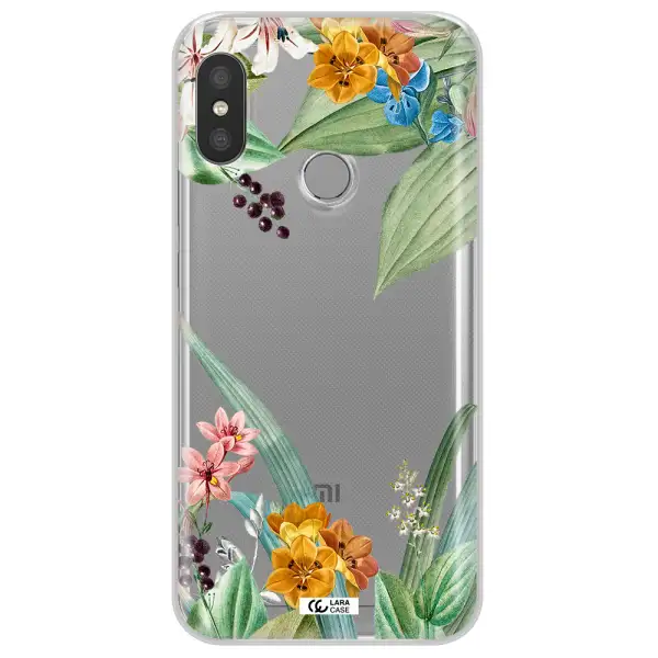 Summer Flower Vector Xiaomi Redmi 6 Pro Clear TPU Case