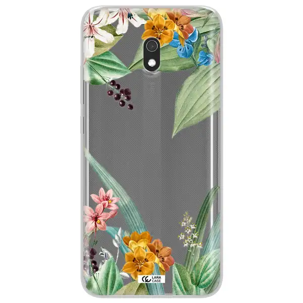 Summer Flower Vector Xiaomi Redmi 8A Clear TPU Case