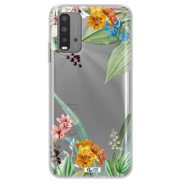 Summer Flower Vector Xiaomi Redmi 9T Clear TPU Case