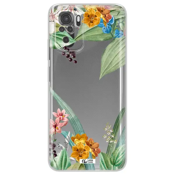 Summer Flower Vector Xiaomi Redmi Note 10S Clear Tpu Case
