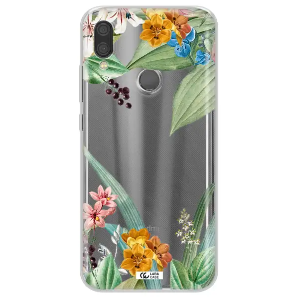Summer Flower Vector Xiaomi Redmi Note 7 Clear TPU Case