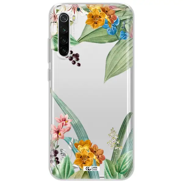 Summer Flower Vector Xiaomi Redmi Note 8T Clear Tpu Case