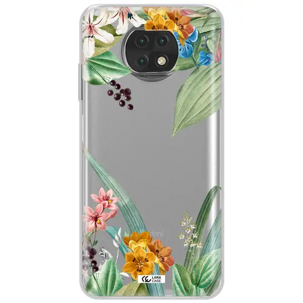 Summer Flower Vector Xiaomi Redmi Note 9T Clear Tpu Case