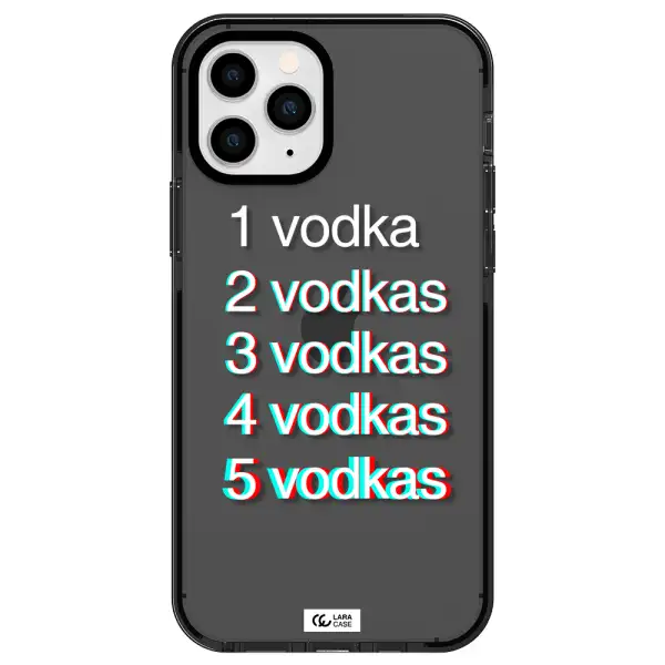 Vodka Apple iPhone 11 pro max impact Smoke Black Case