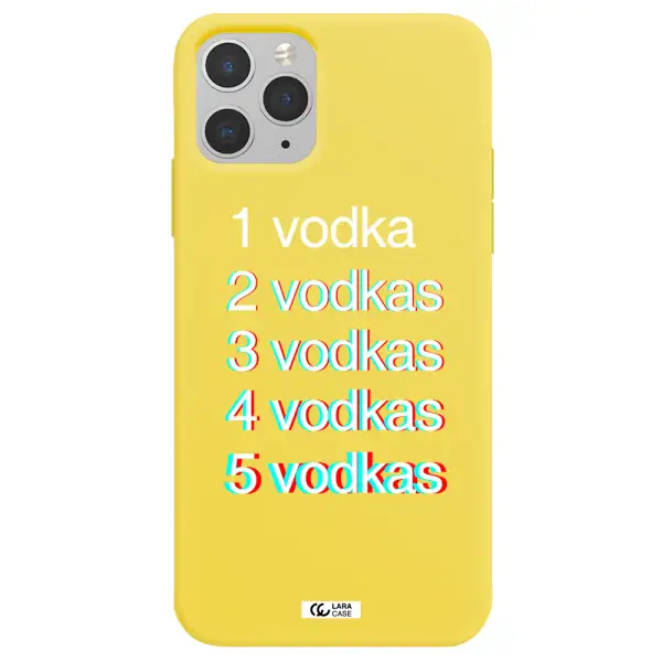 Vodka Apple iPhone 11 pro max Silicone canary yellow Case