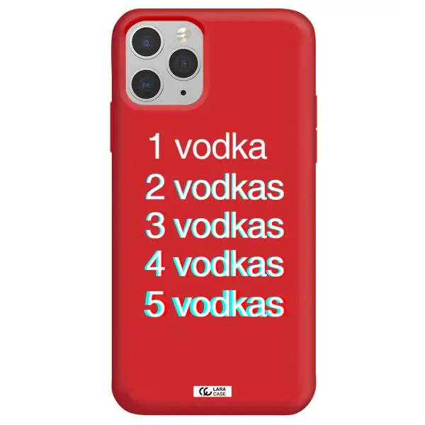 Vodka Apple iPhone 11 pro max Silicone Imperial Red Case